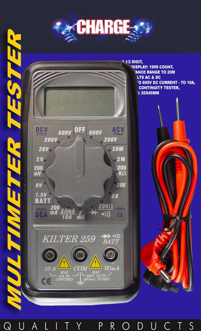 EXTRA LARGE DIGITAL DISPLAY MULTIMETER