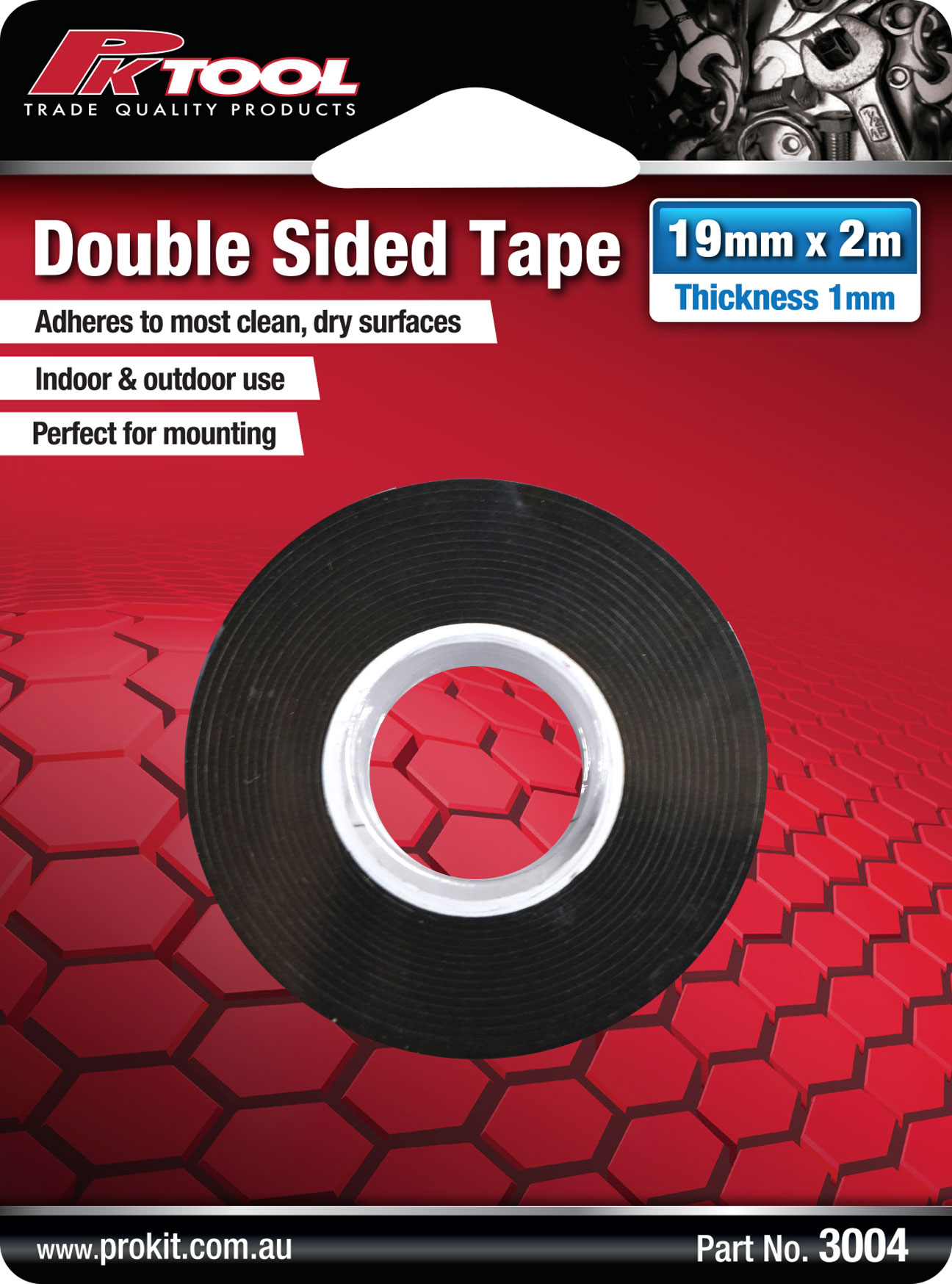 TAPE – DOUBLE SIDED 2 M X 19 MM X 1 MM