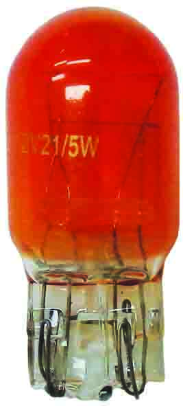 10pc 12V T20 W3 x 16Q Extra Large Wedge Amber Globes 21/5W