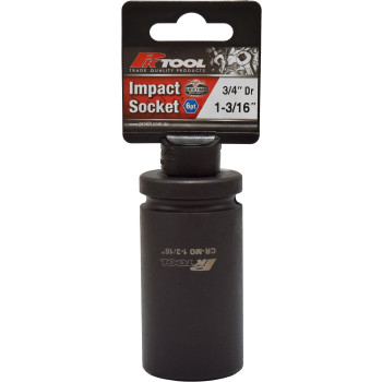 1-3/16", 3/4" Dr Impact Socket 6pt