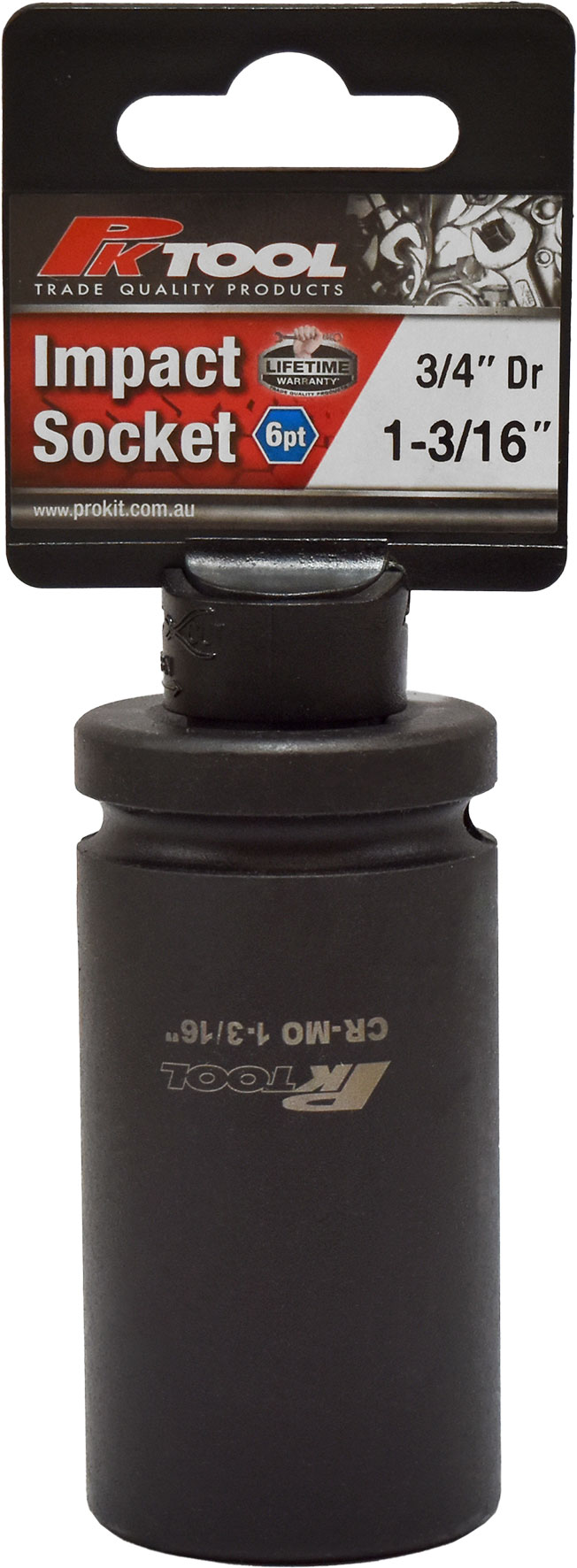 1-3/16″, 3/4″ Dr Impact Socket 6pt