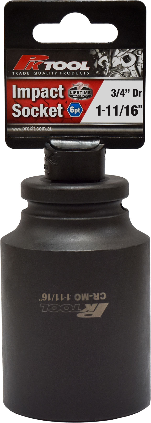 1-11/16″, 3/4″ Dr Impact Socket 6pt
