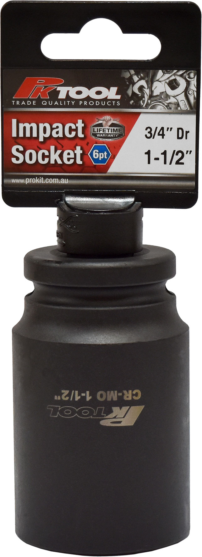 1-1/2″, 3/4″ Dr Impact Socket 6pt