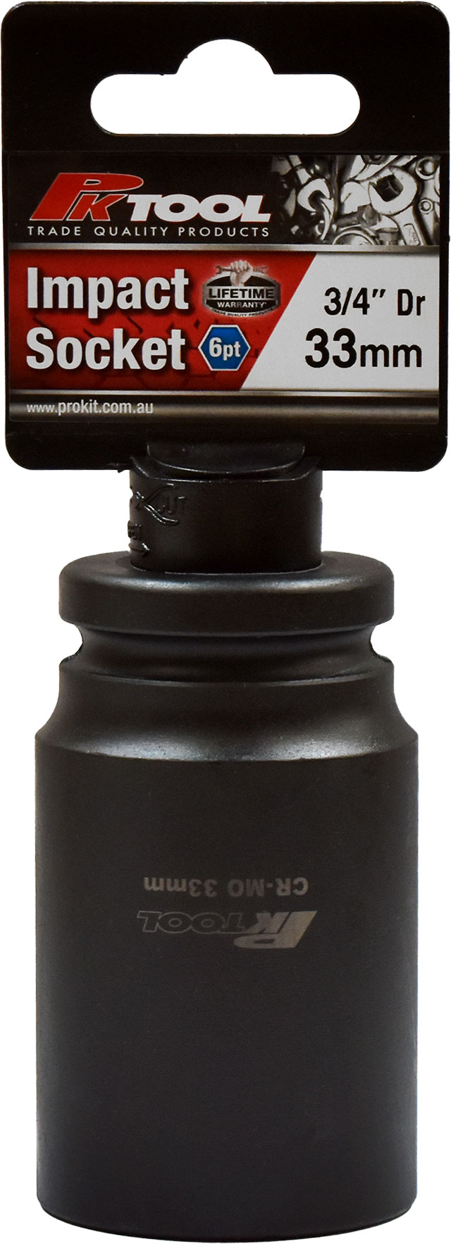 33mm 3/4″ Dr Impact Socket 6pt
