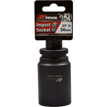 34mm 3/4" Dr Impact Socket 6pt
