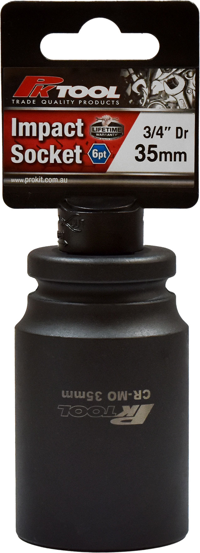 35mm 3/4″ Dr Impact Socket 6pt