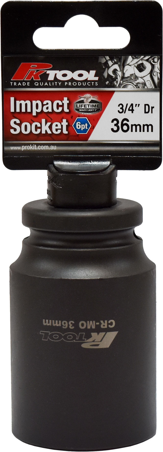 36mm 3/4″ Dr Impact Socket 6pt