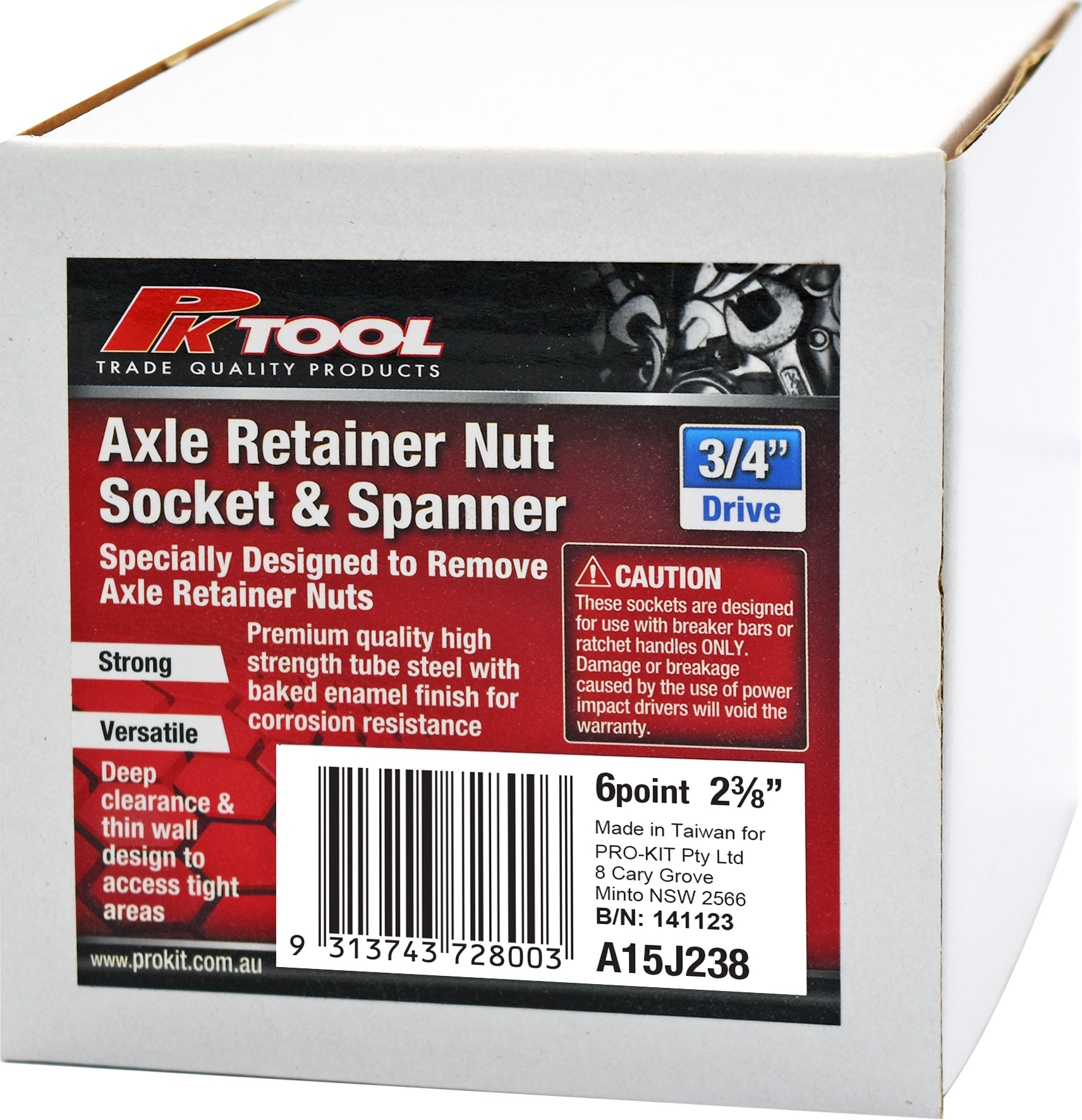 3/4″ Dr 2-3/8in Axle Retainer Nut Socket & Spanner 6pt