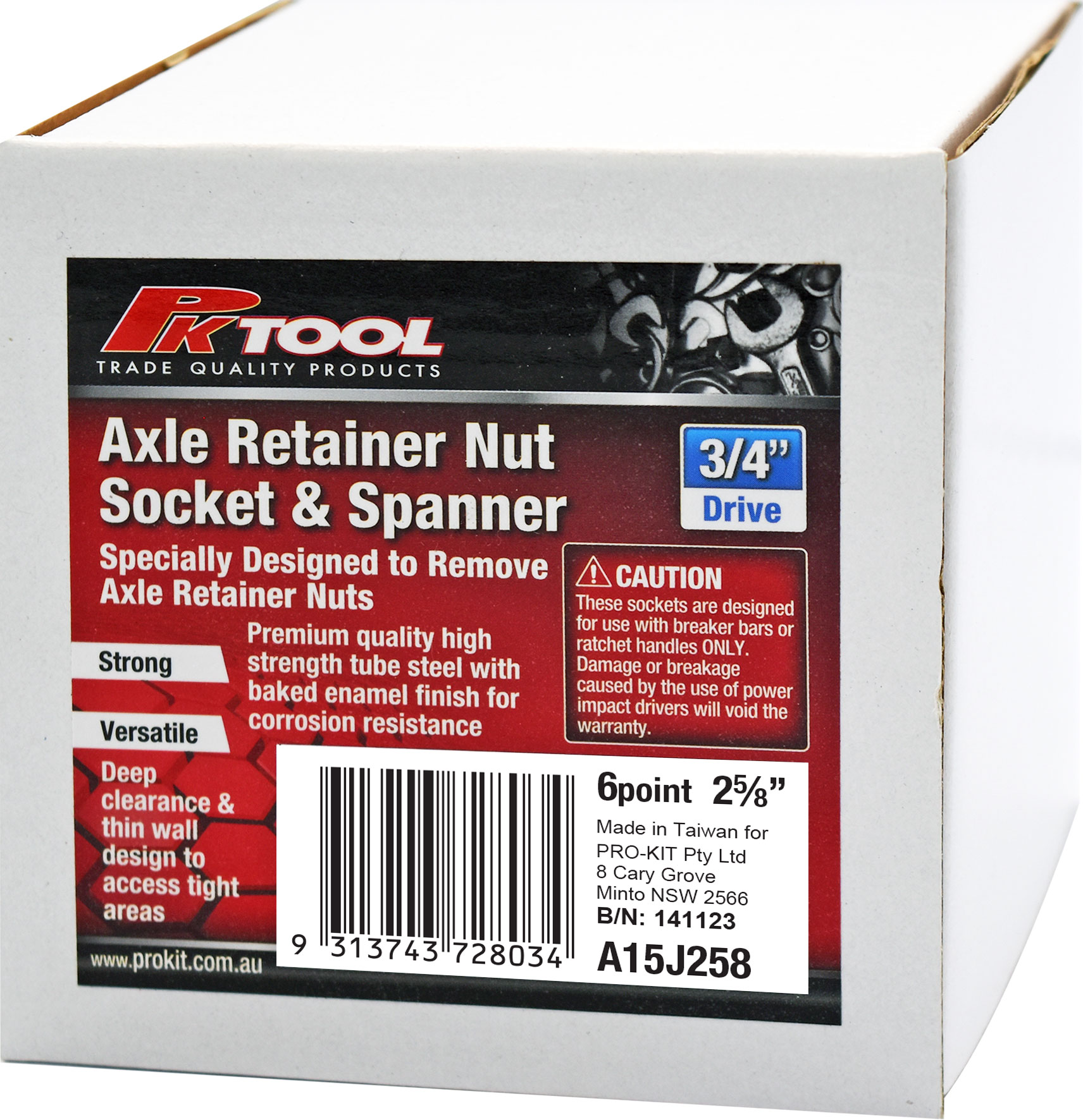 3/4″ Dr 2-5/8in Axle Retainer Nut Socket & Spanner 6pt