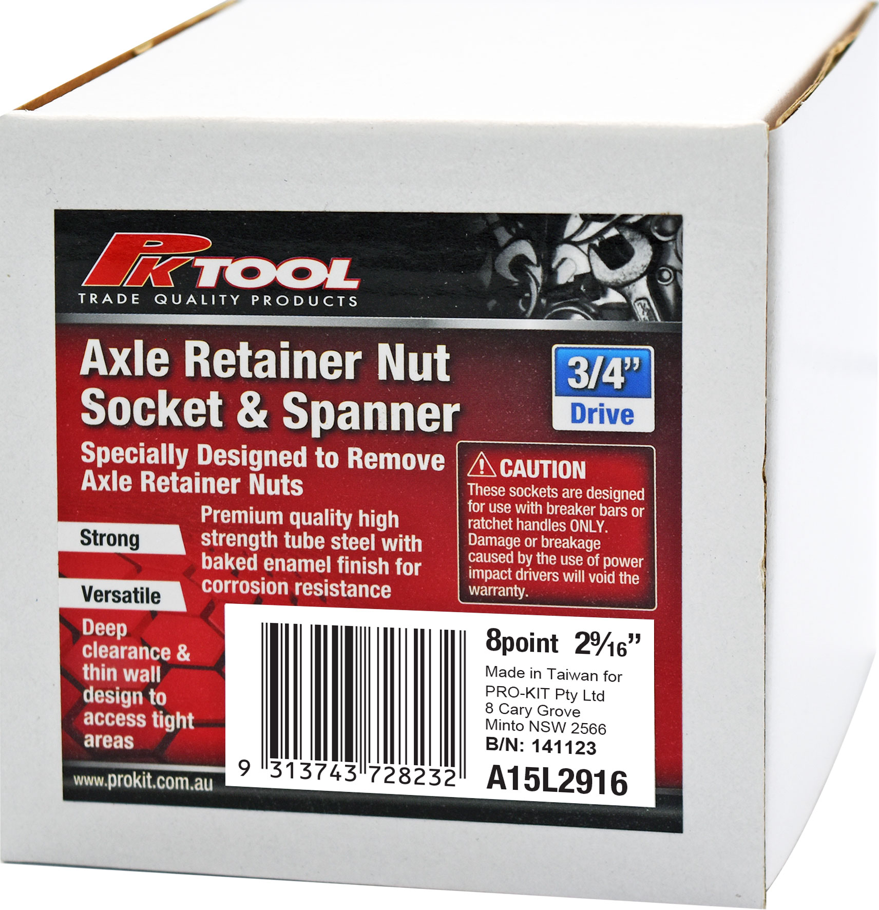 3/4″ Dr 2-9/16in Axle Retainer Nut Socket & Spanner 8pt