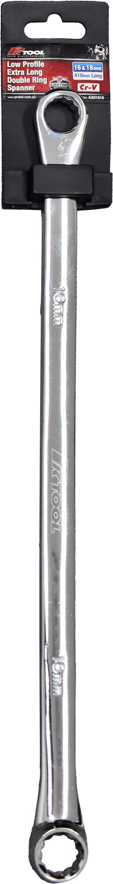 16 & 18mm Low Profile Extra Long Double Ring Spanners