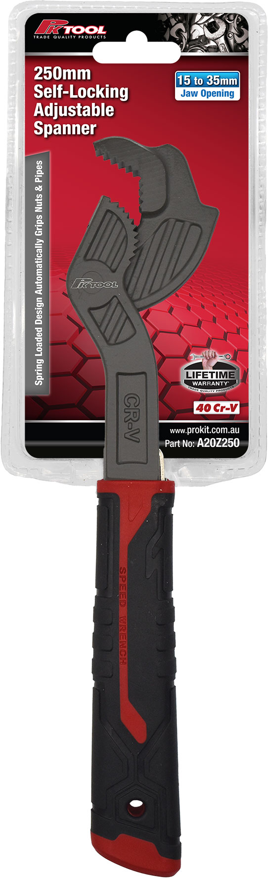 250mm Self-Locking Adjustable Spanners