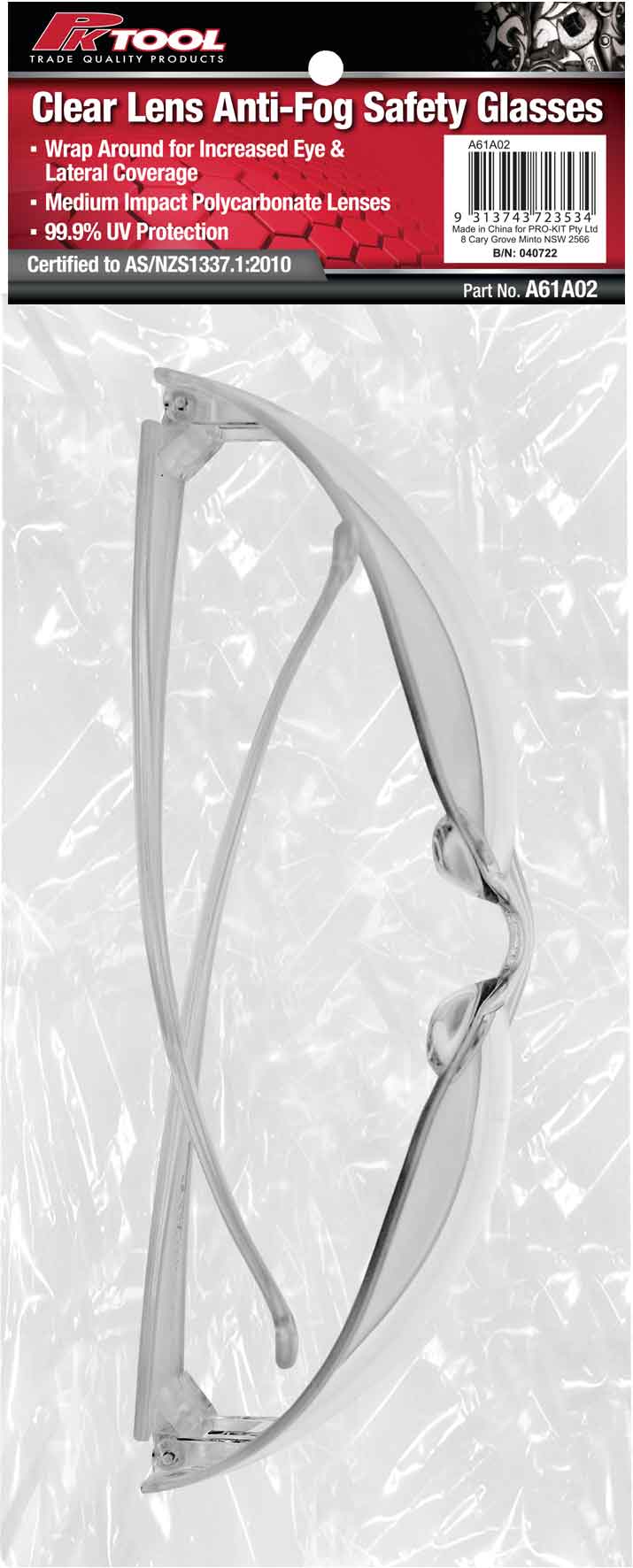 Clear Lens Anti-Fog Safety Glasses