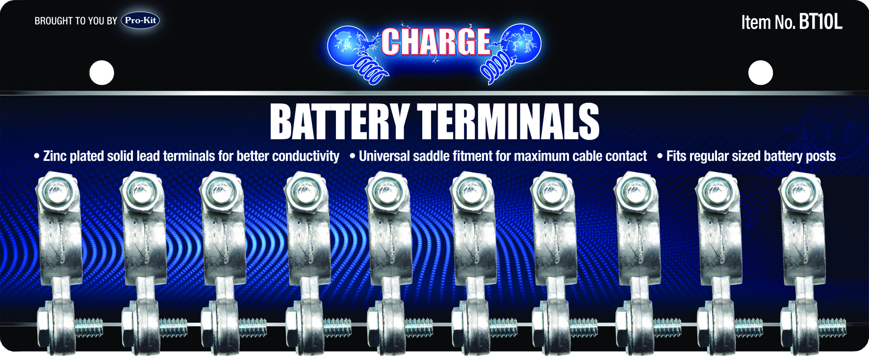 10pc Battery Terminal Saddle Type Lead in POS Display