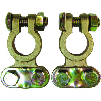 2pc Battery Terminal Brass Saddle Type