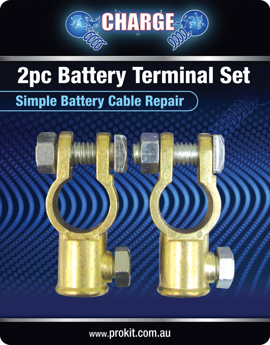 2pc Battery Terminal End Feed