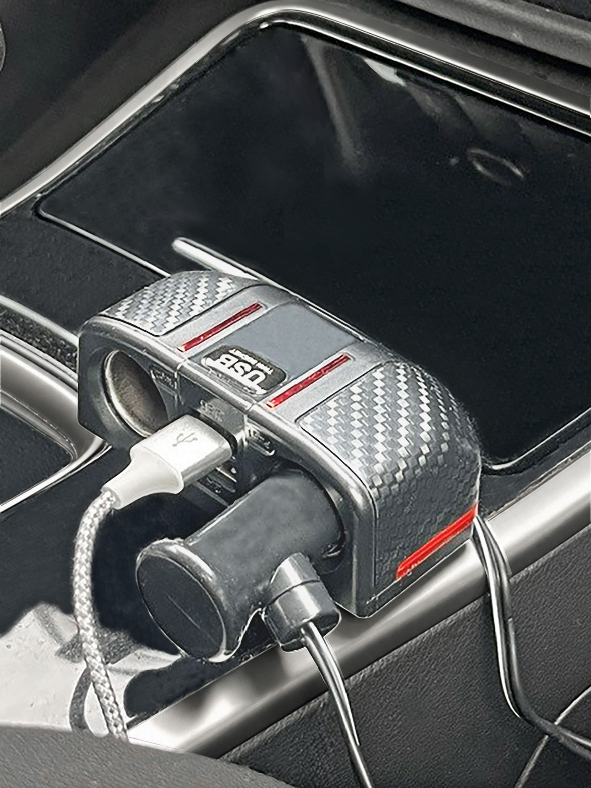 12/24V Dual USB & Twin Socket Charging Adaptor
