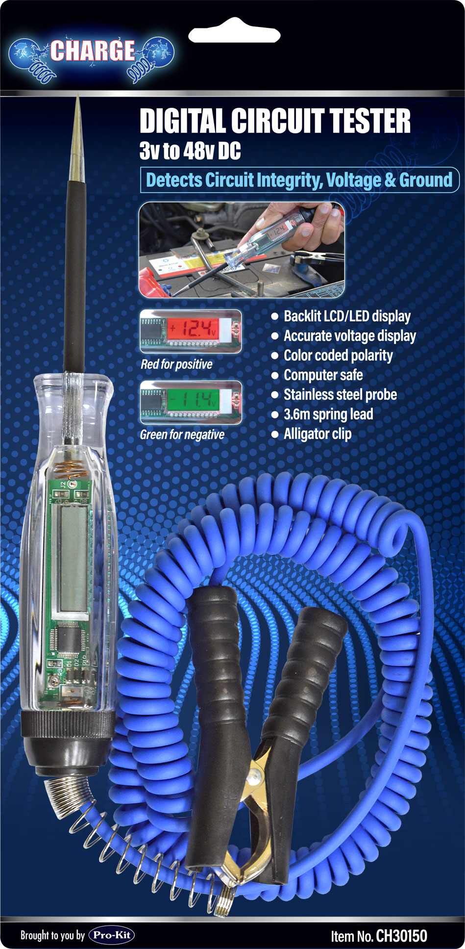 220mm 3-48V Digital Circuit Tester