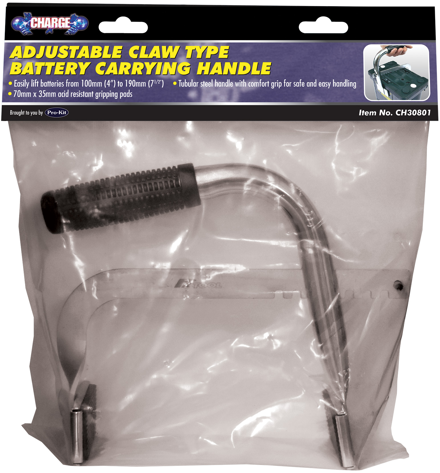 Adjustable Claw Type Battery Lifter Handle