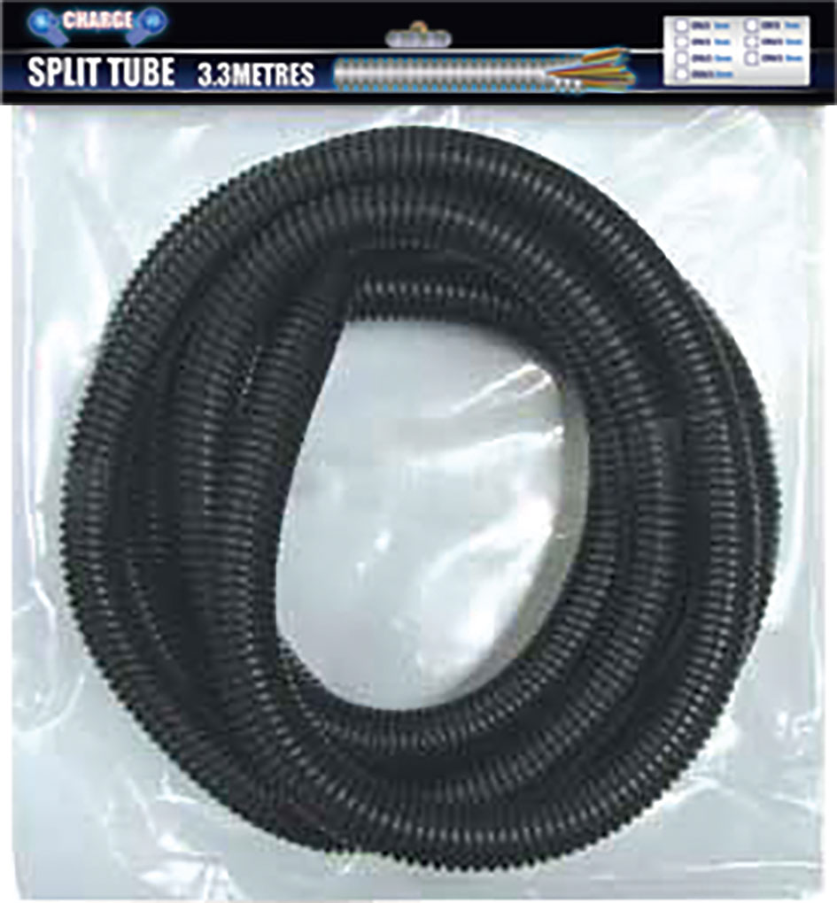 25mm x 3.3m Black Split Tube