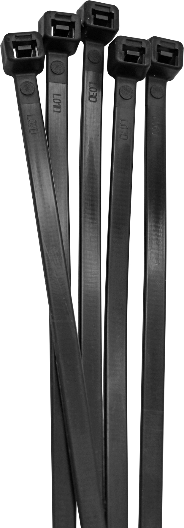 280mm 25pc Black Cable Ties