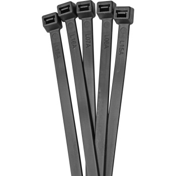 380mm 100pc Black Cable Ties