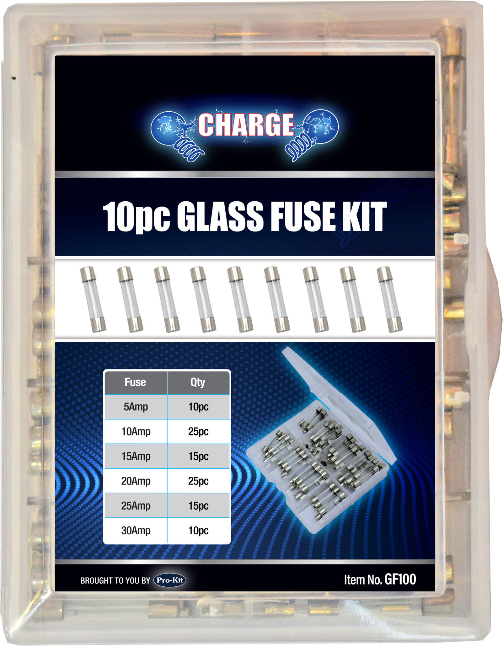 100pc Mixed Glass Fuse