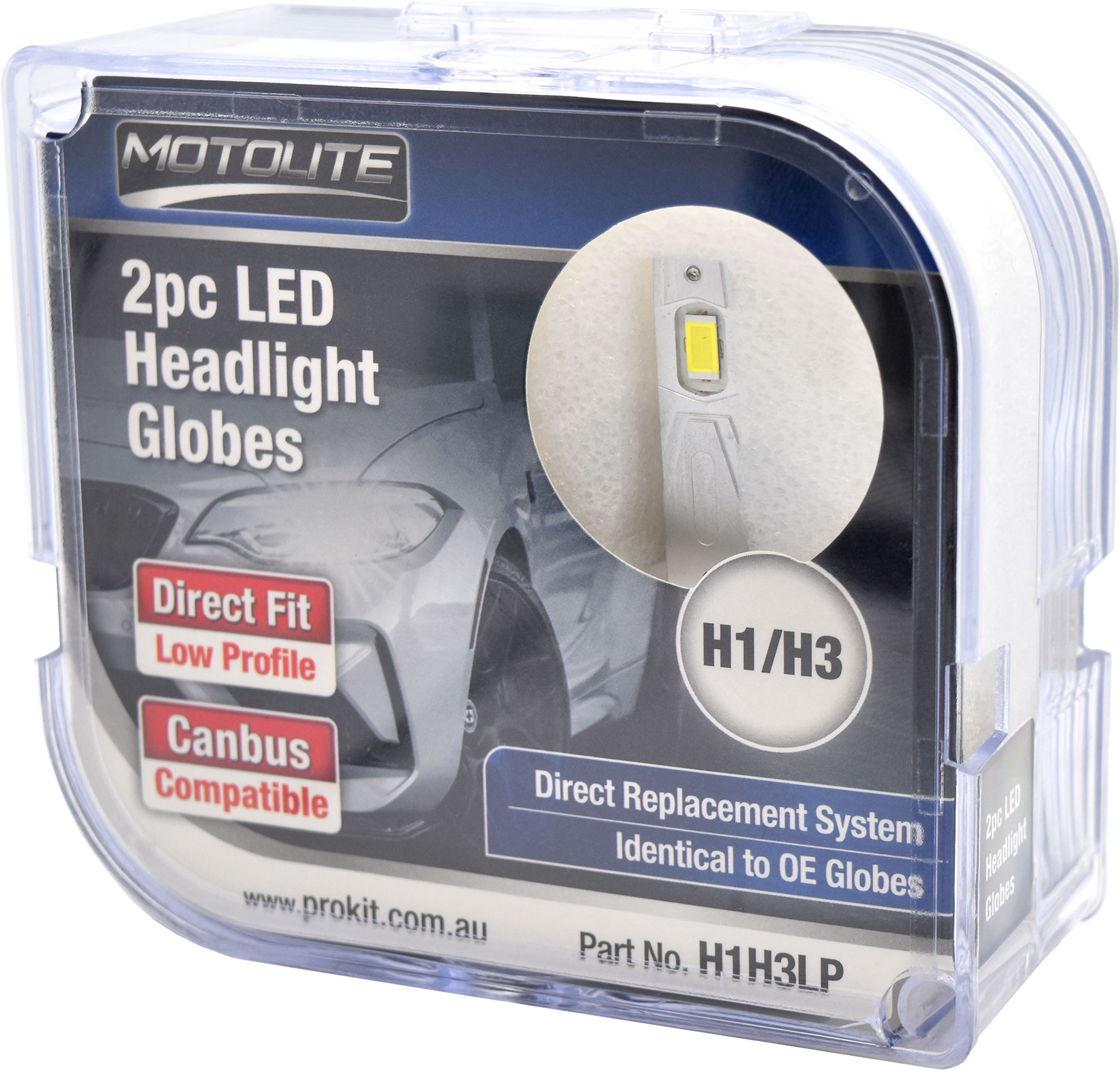 2pc H1/H3 Direct Fit LED Headlight Globes