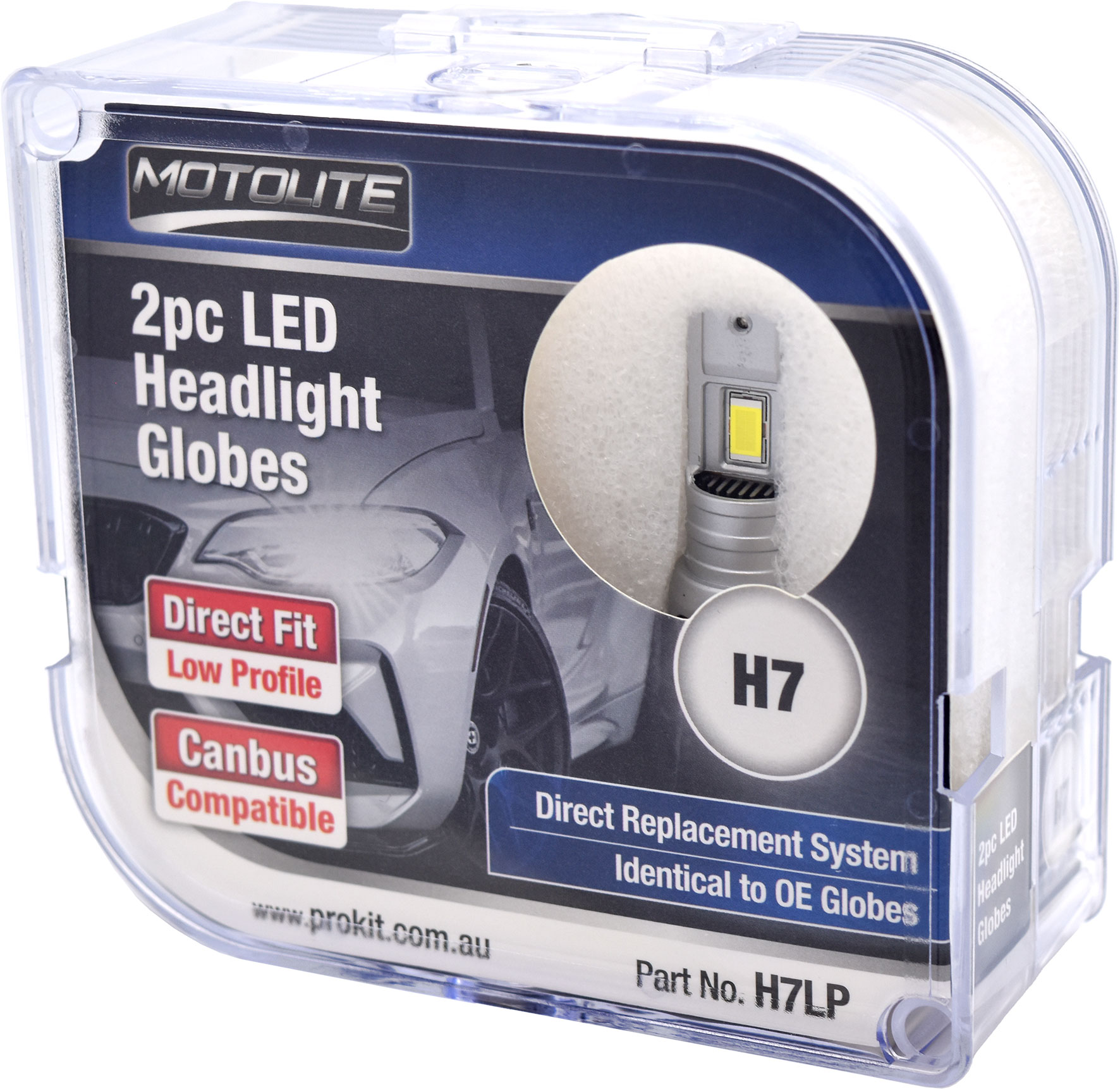 2pc H7 Direct Fit LED Headlight Globes
