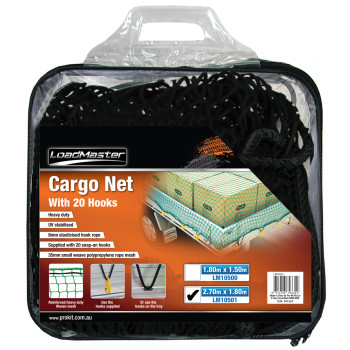 2.70m x 1.80m Small Mesh Top Cargo Net with 20 Hooks