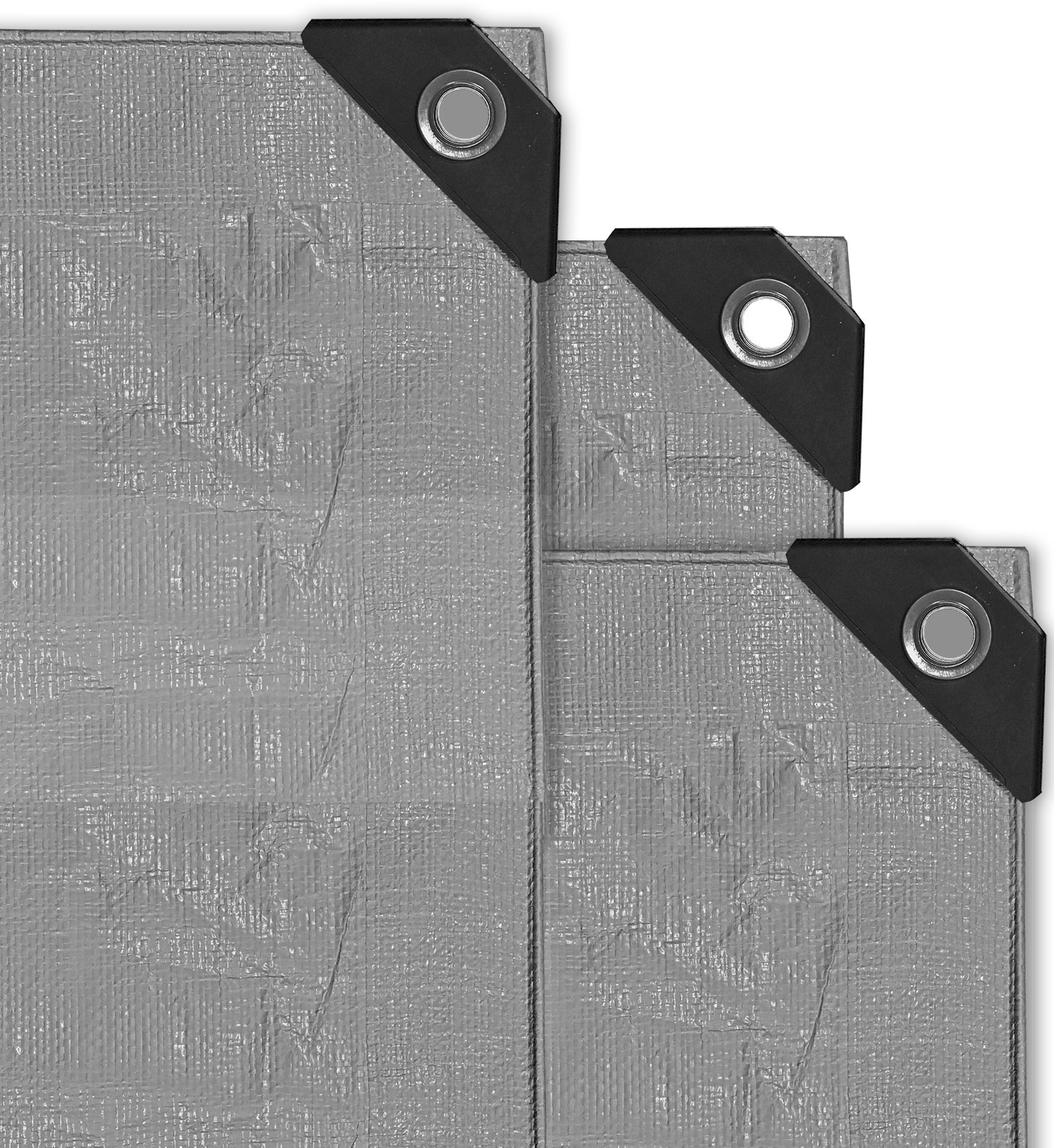 4′ x 6′ / 1.2m x 1.8m 180GSM Heavy Duty Silver Tarp with Reinforced Corners