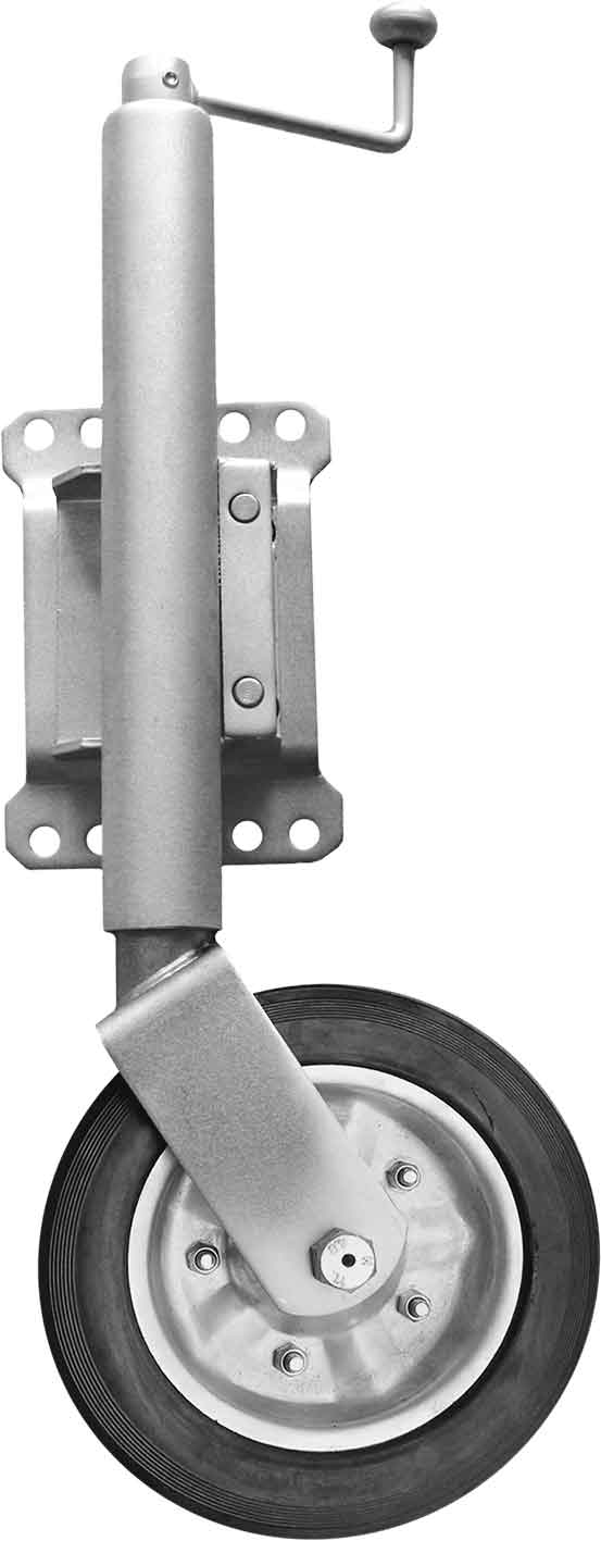 Jockey Wheel with 250mm Hard Wheel & Swing Away Swivel Bracket