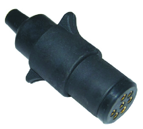 Small Round Plastic Moulded 7 pin Trailer Plug
