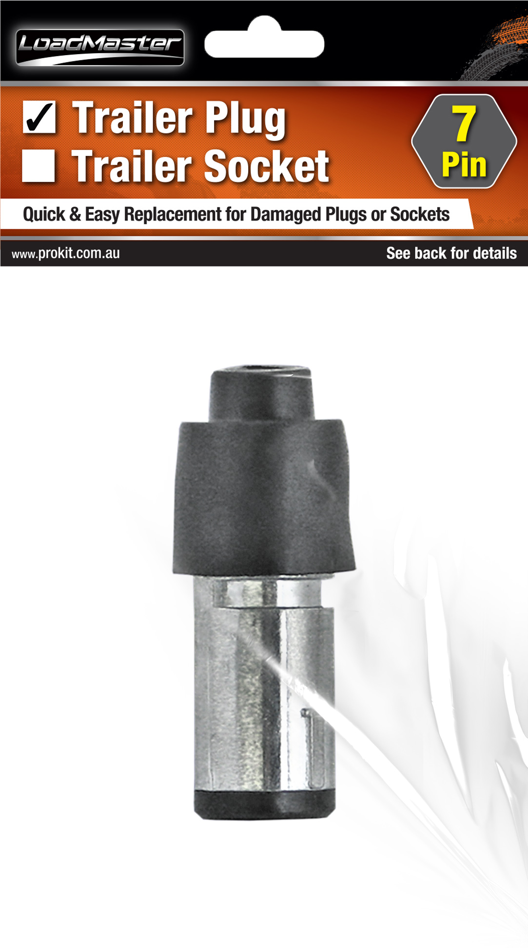 Small Round Aluminum 7 pin Trailer Plug