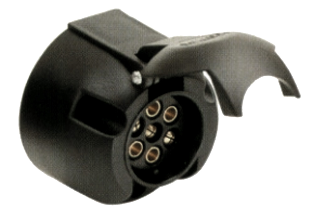 Large Round 7 pin Side Pocket Trailer Socket