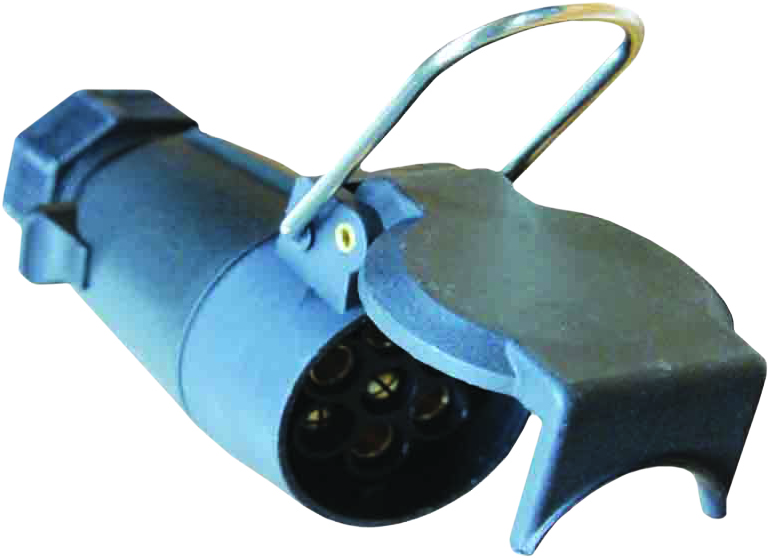 Large Round 7 pin Trailer Socket with a Hook