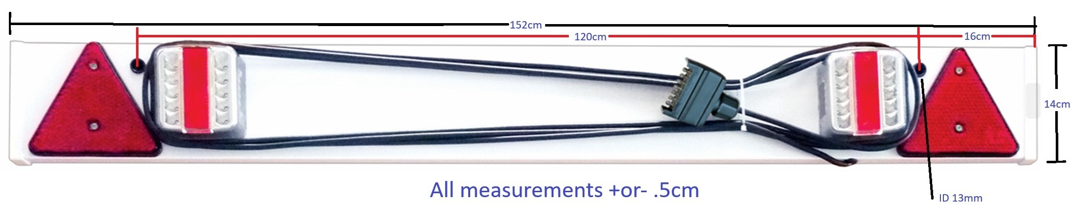 1.5m Waterproof Trailer Light Board with 9m Pre-wired Lead
