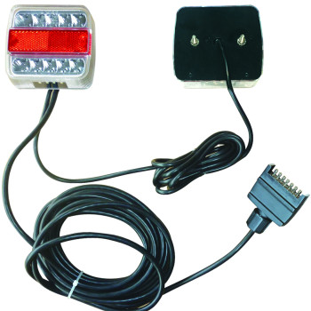 Waterproof Trailer Lights Kit with Permanent Bases