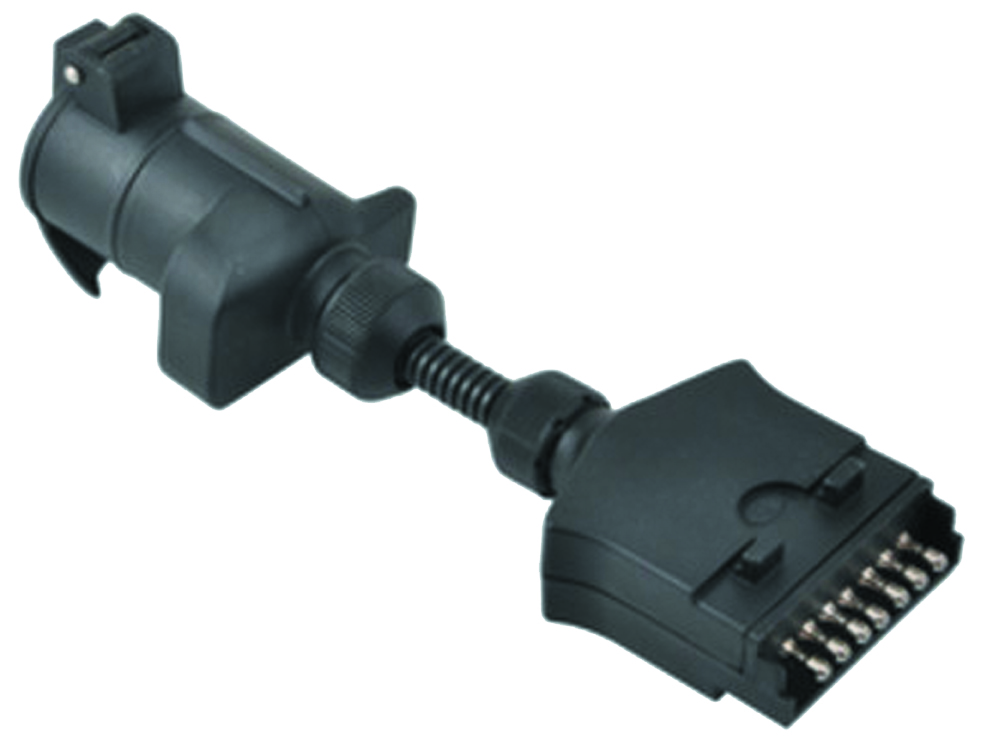 Flat Socket on Car to 7pin Large Round Plug on Trailer