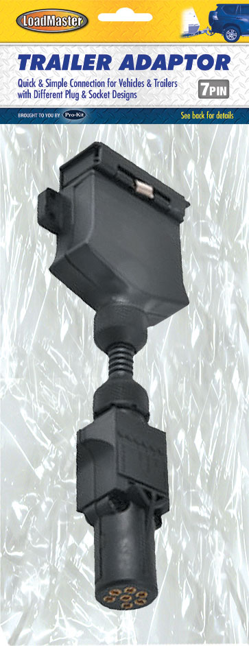 Small Round Socket on Car to 7pin Flat Plug on Trailer
