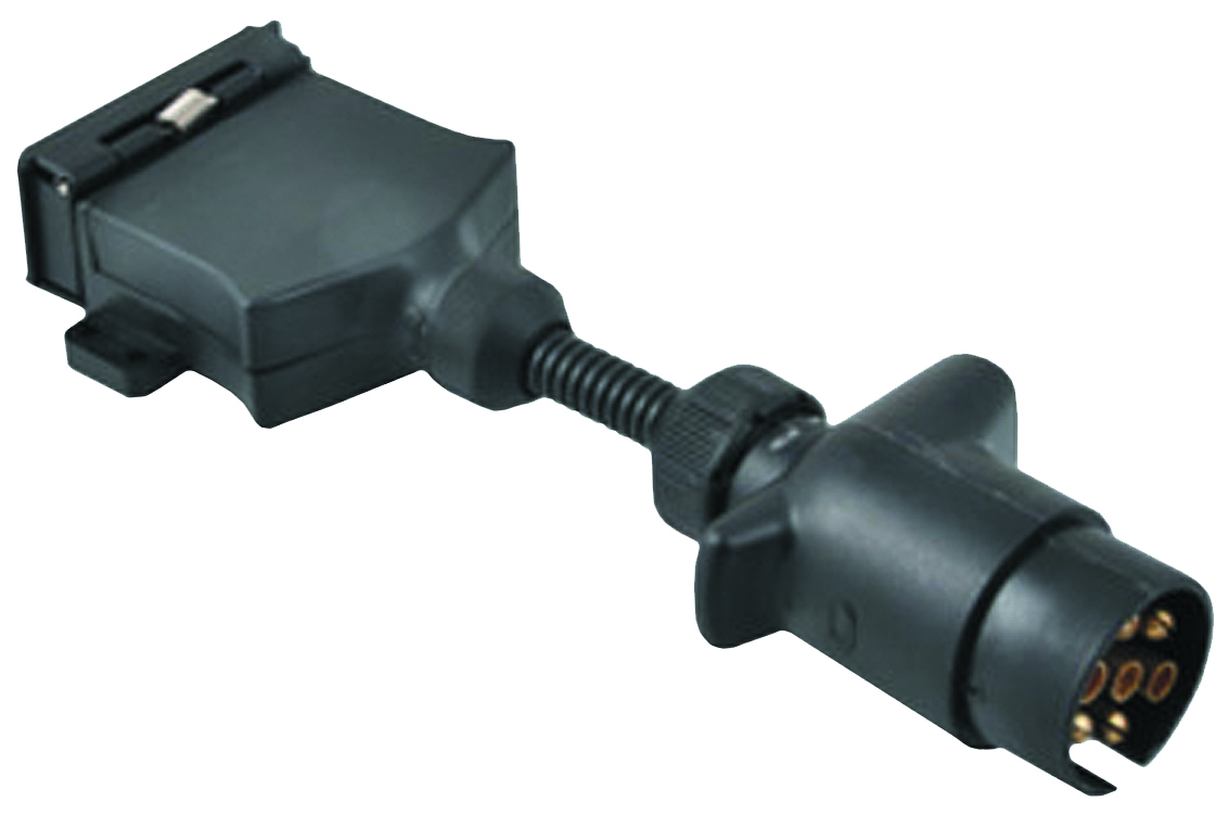 Large Round Socket on Car to 7pin Flat Plug on Trailer