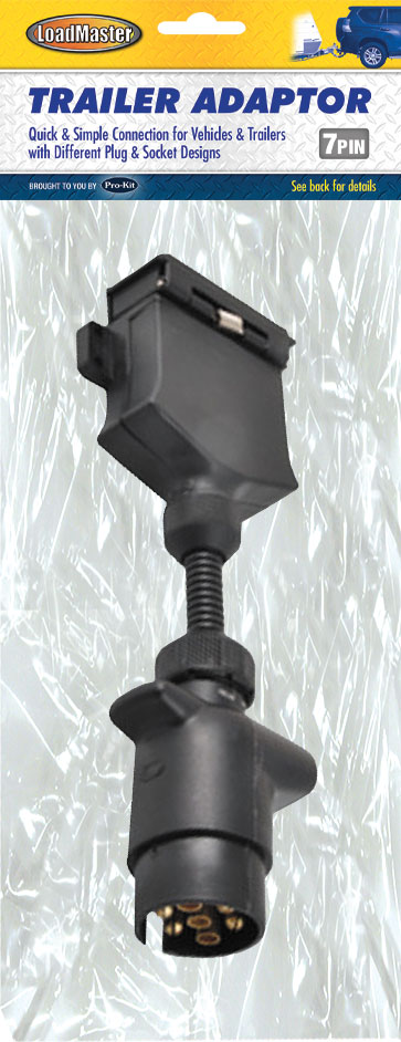 Large Round Socket on Car to 7pin Flat Plug on Trailer