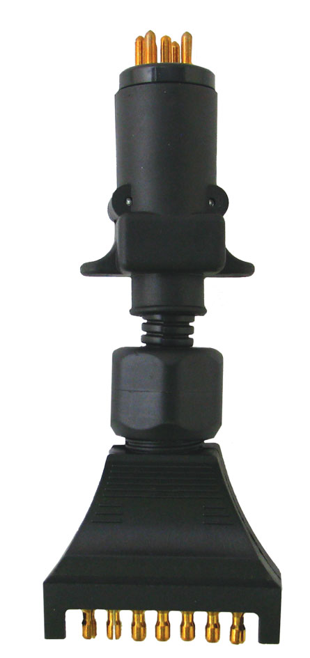 6 Pin Round to 7 Pin Flat Trailer Adaptor