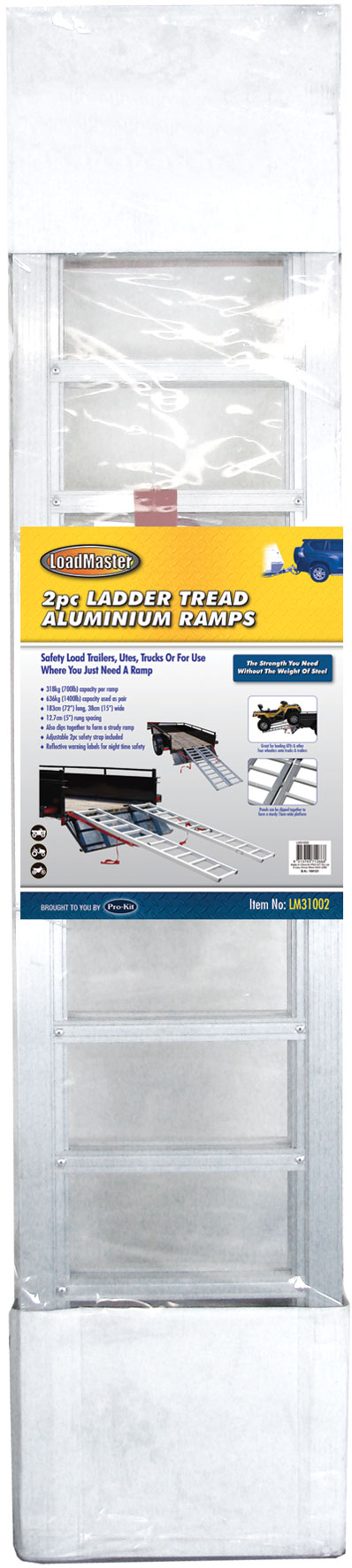 2pc Ladder Tread Loading Alluminium Ramp