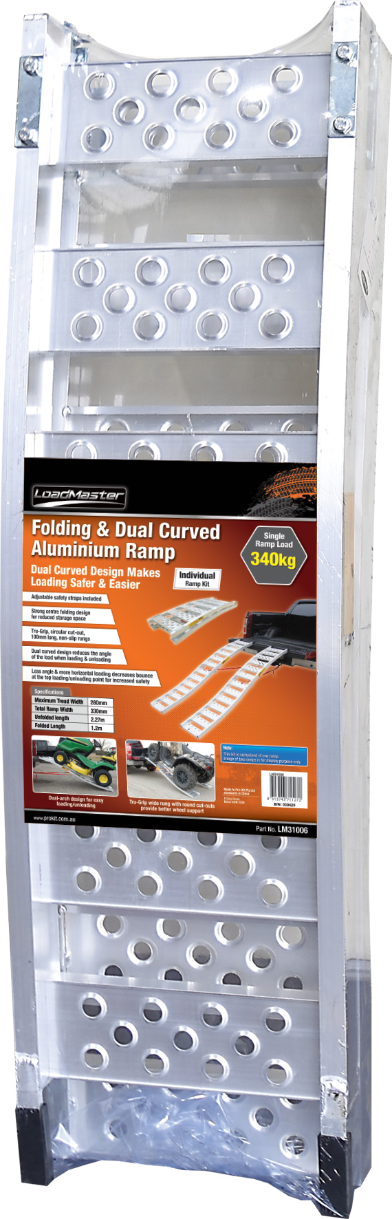 Dual Curved Aluminium Folding Ramp