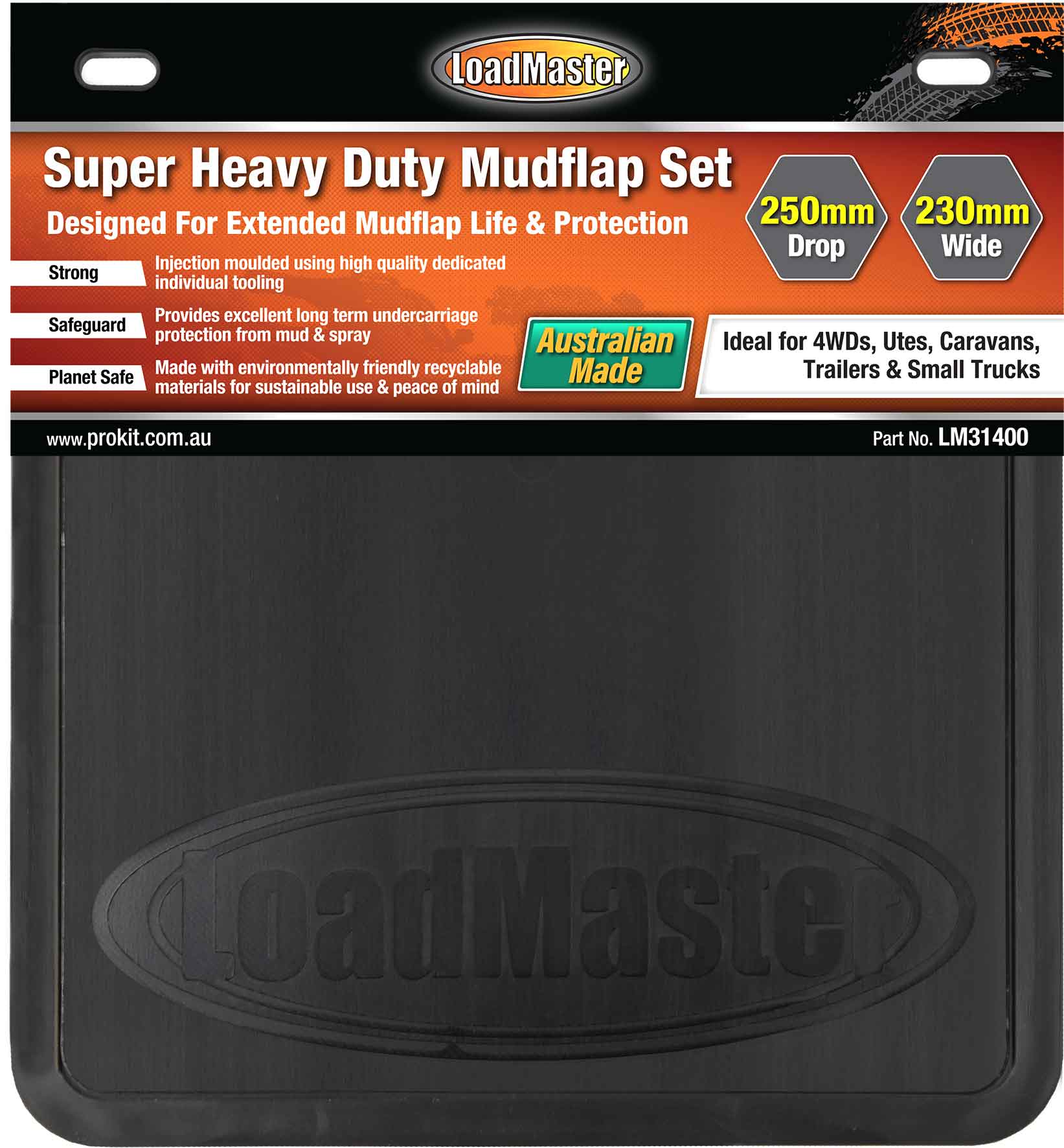 250 x 230mm Super Heavy Duty Mudflap Sets