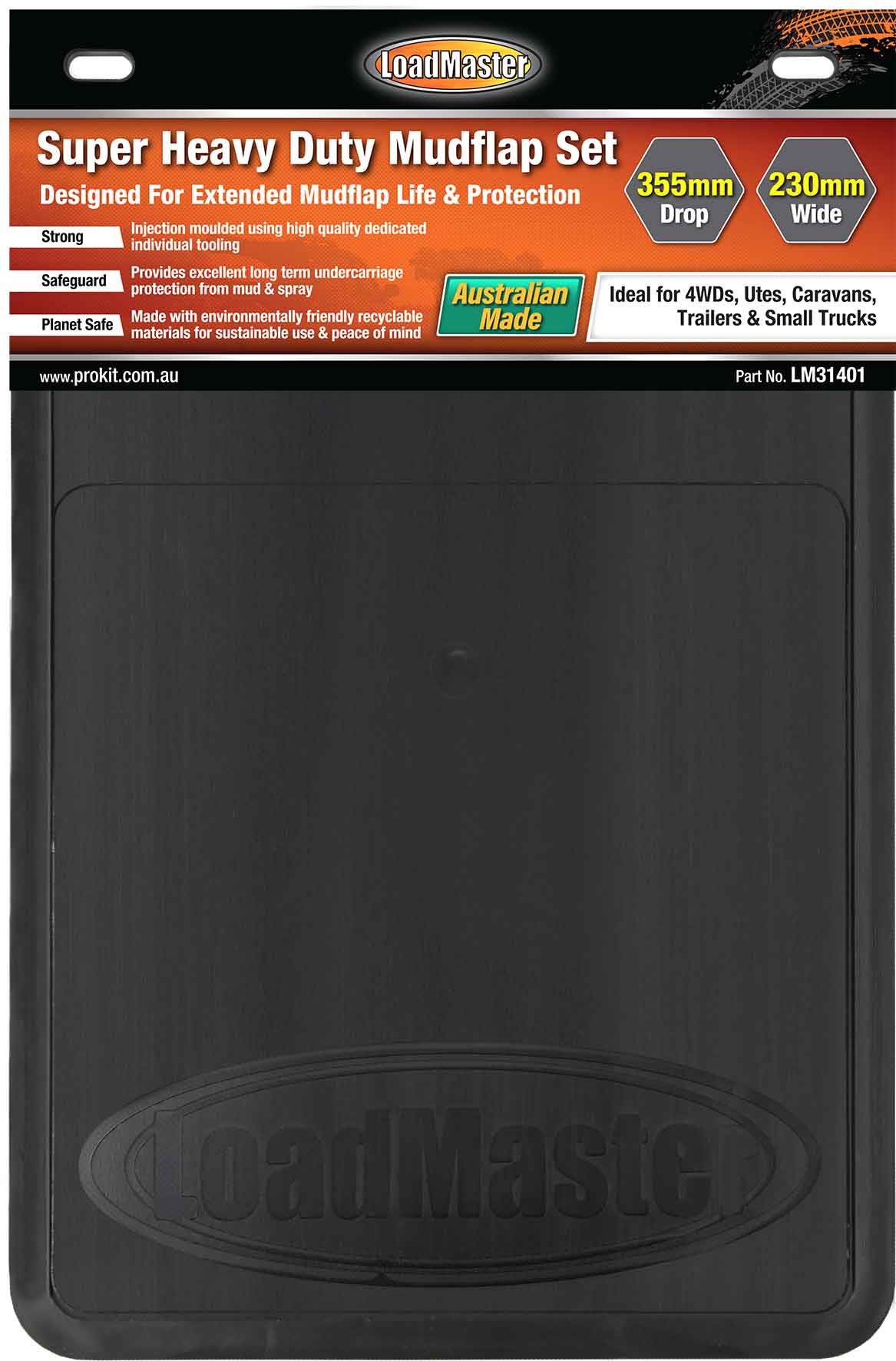 355 x 230mm Super Heavy Duty Mudflap Sets