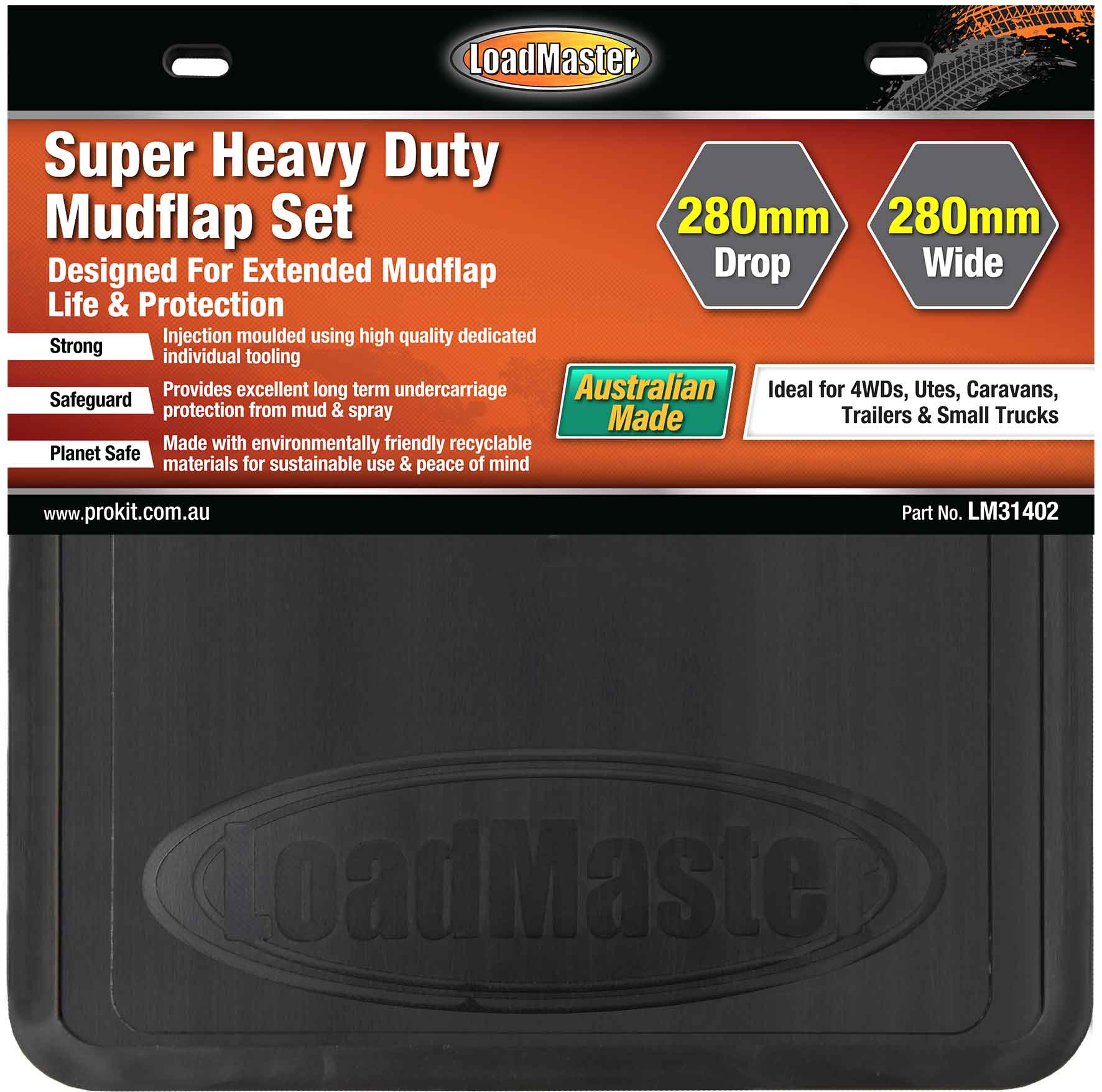 280 x 280mm Super Heavy Duty Mudflap Sets