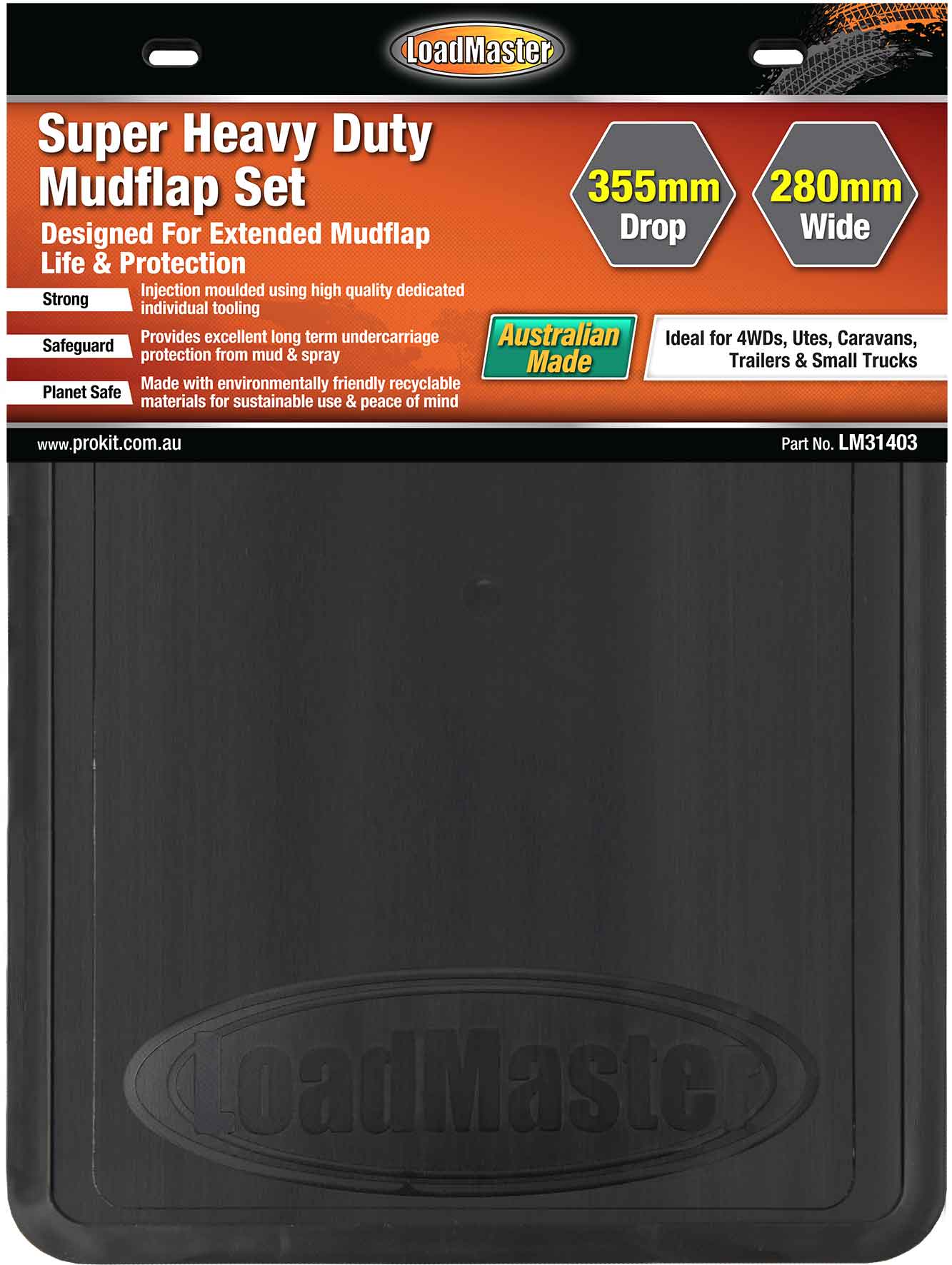 250 x 280mm Super Heavy Duty Mudflap Sets