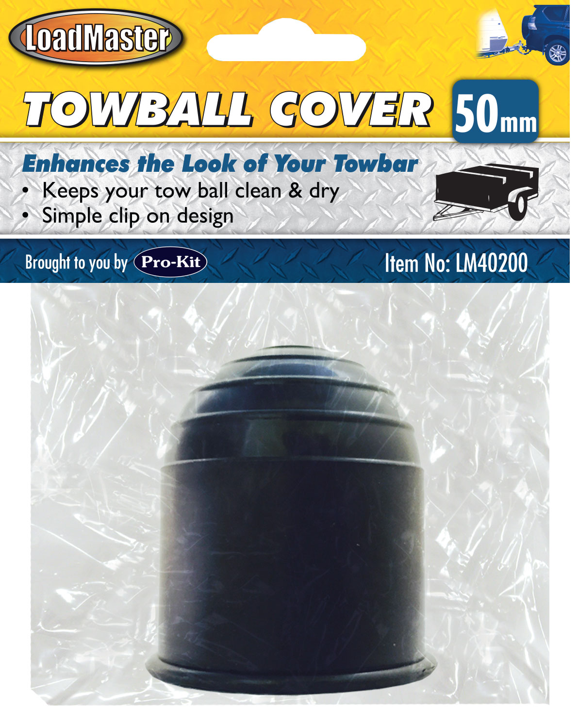 50mm Black Towball Cover